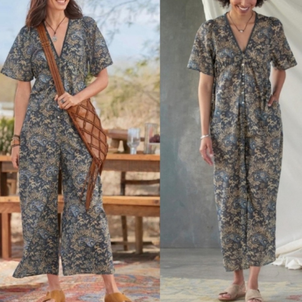 SUNDANCE Paisley Daybreak Jumpsuit New! size Medium